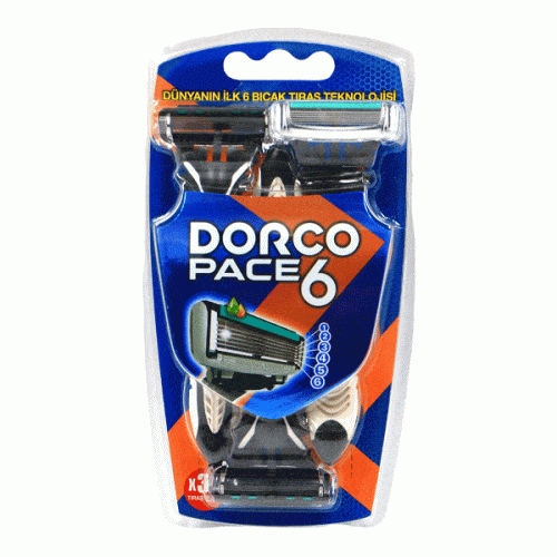 خودتراش مردانه 6 تیغ دورکو مدل Pace 6 بسته 3 عددی