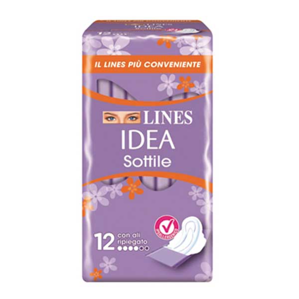 نوار-بهداشتی-لاینز-Idea-Sottile-بسته-12-عددی نوار بهداشتی لاینز Idea Sottile بسته 12 عددی