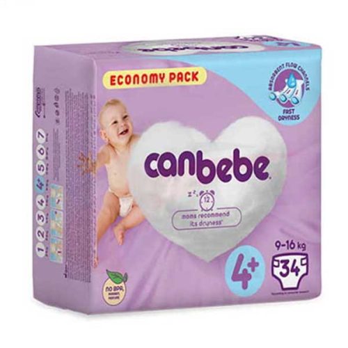 پوشک جان به به سایز 4+ بسته 34 عددی