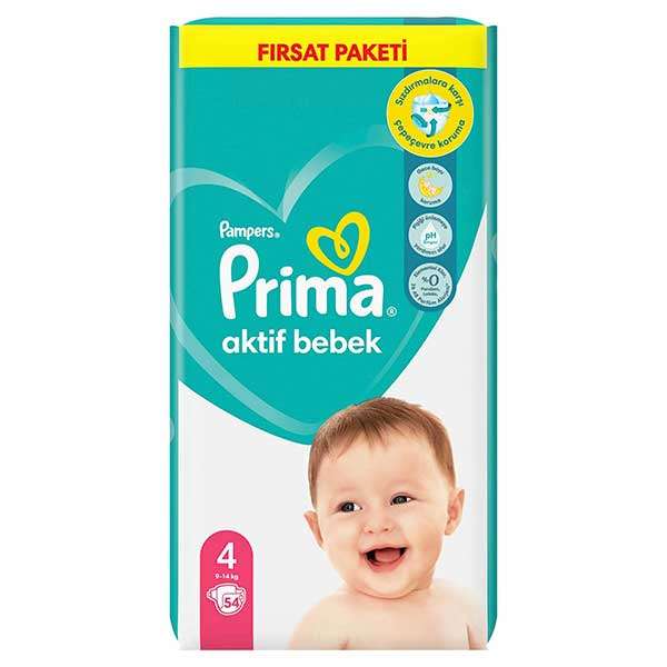 65 پوشک پریما چسبی سایز 4 بسته 54 عددی