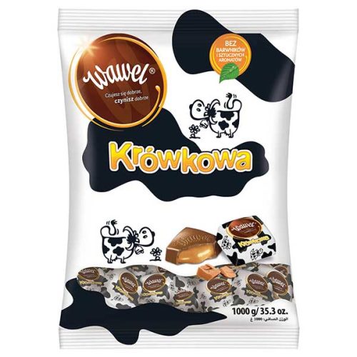 شکلات شیری کروکووا با مغز کرم کارامل واول WAWEL Krowkowa حجم 1کیلوگرم