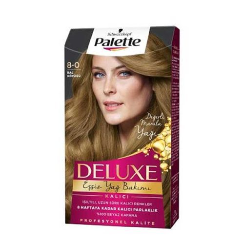 کیت رنگ مو عسلی پلت سری Deluxe مدل Kalici شماره 8.0
