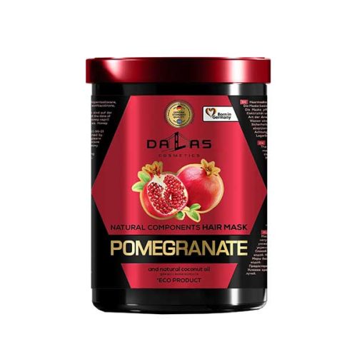 ماسک مو دالاس Dalas سری Natural Components حاوی روغن هسته انار و نارگیل مناسب انواع مو 1000 میل