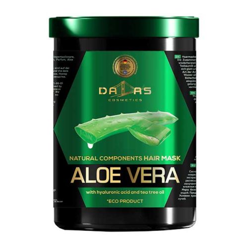 ماسک مو ضد ریزش دالاس Dalas سری Natural Components حاوی عصاره آلوئه ورا و هیالورونیک اسید مناسب موهای آسیب دیده 1000 میل