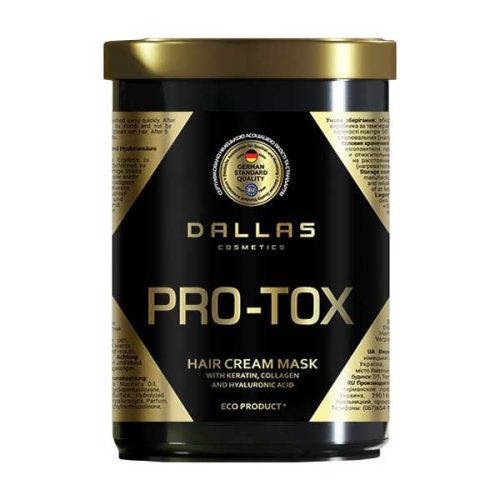 ماسک مو ترمیم کننده دالاس Dalas مدل Pro-Tox حاوی کراتین، هیالورونیک اسید و کلاژن 1000 میل