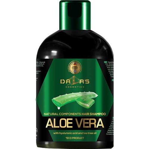 شامپو ضد ریزش مو دالاس Dalas سری Natural Components حاوی عصاره آلوئه ورا و هیالورونیک اسید مناسب موهای آسیب دیده 1000 گرم
