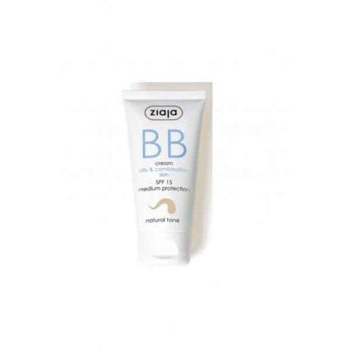 بی بی کرم زیاجا ZIAJA مخصوص پوست های چرب و مختلط SPF15 رنگ بژ طبیعی حجم 50 میل