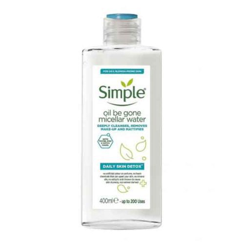 میسلار واتر پوست چرب سیمپل SIMPLE حجم 400 میل