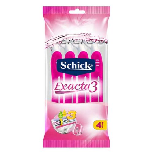 خودتراش زنانه شیک مدل EXACTA 3 بسته 4 عددی