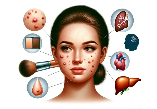 اینفوگرافی از علت جوش روی گونه