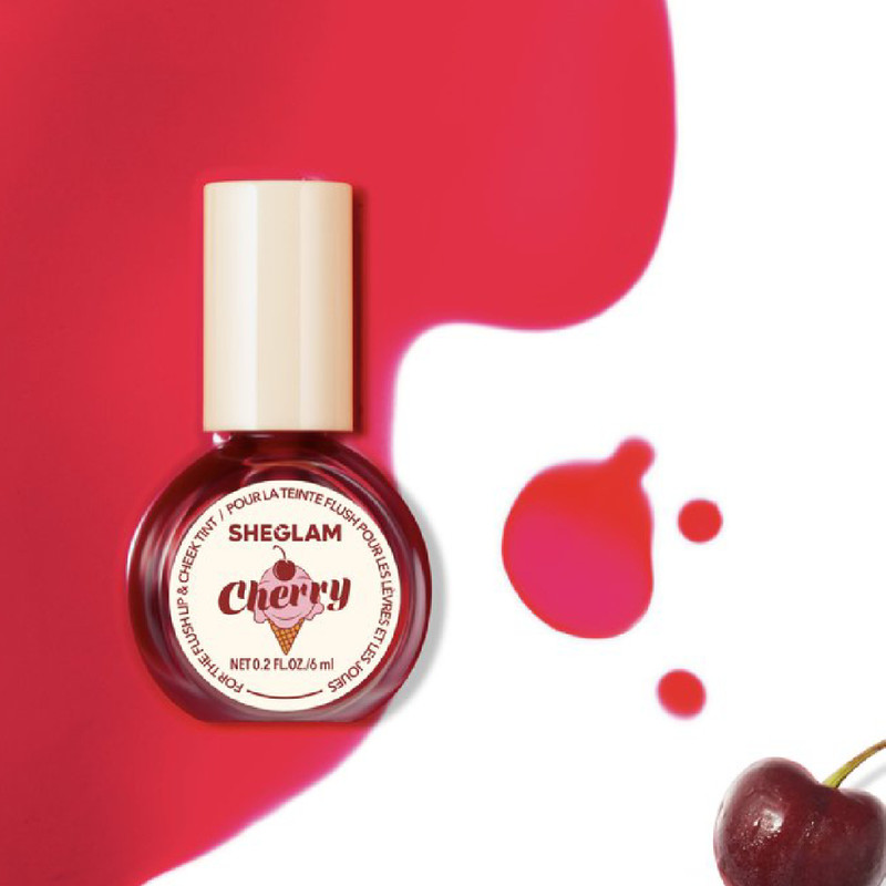 تینت لب میوه ای شیگلم مدل FOR THE FLUSH رنگ CHERRY PICKED حجم 6 میلش