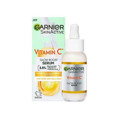 سرم گارنیر Garnier ویتامین سی C مدل Glow Boost روشن کننده و ضد لک اصل 30 میل