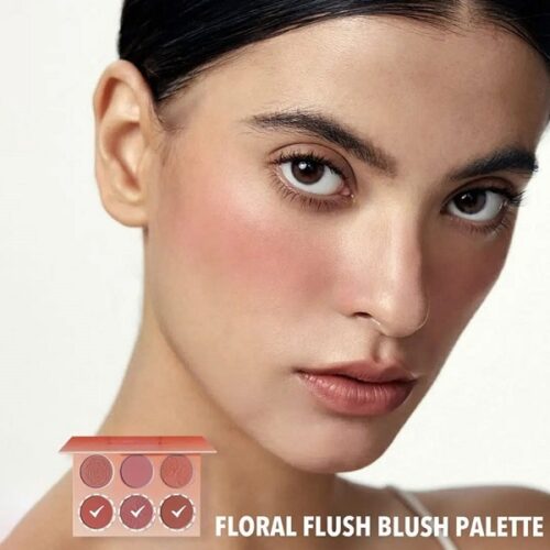 پالت رژگونه 6 رنگ شیگلم مدل FLORAL FLUSH رنگ BLUSHING BOUQUET