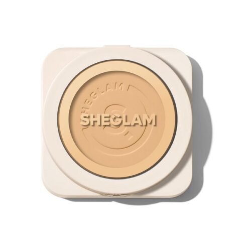 پنکک فشرده مات فول کاور شیگلم مدل SKIN FOCUS حاوی جوجوبا و کره شی باتر رنگ Shell وزن 11 گرم