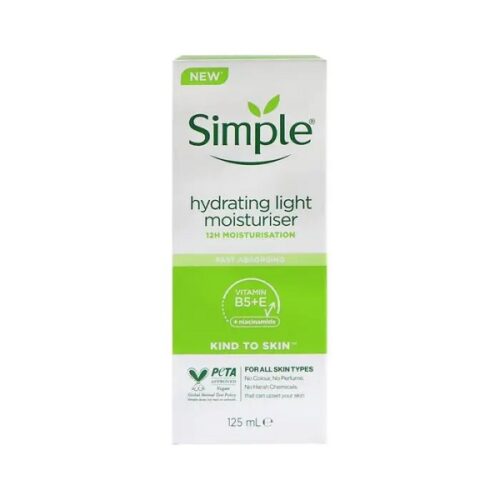 کرم آبرسان و مرطوب کننده سیمپل Simple مدل لایت پوست چرب 125 میل