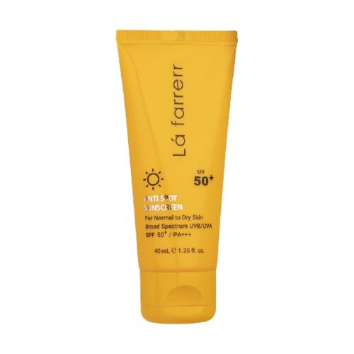 کرم ضد آفتاب و ضد لک SPF 50 بدون رنگ پوست چرب و آکنه دار لافارر حجم 40 میل