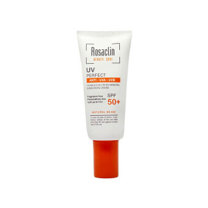 کرم ضد آفتاب spf 50 پوست خشک رزاکلین Rosaclin رنگ بژ طبیعی حجم 40 میل