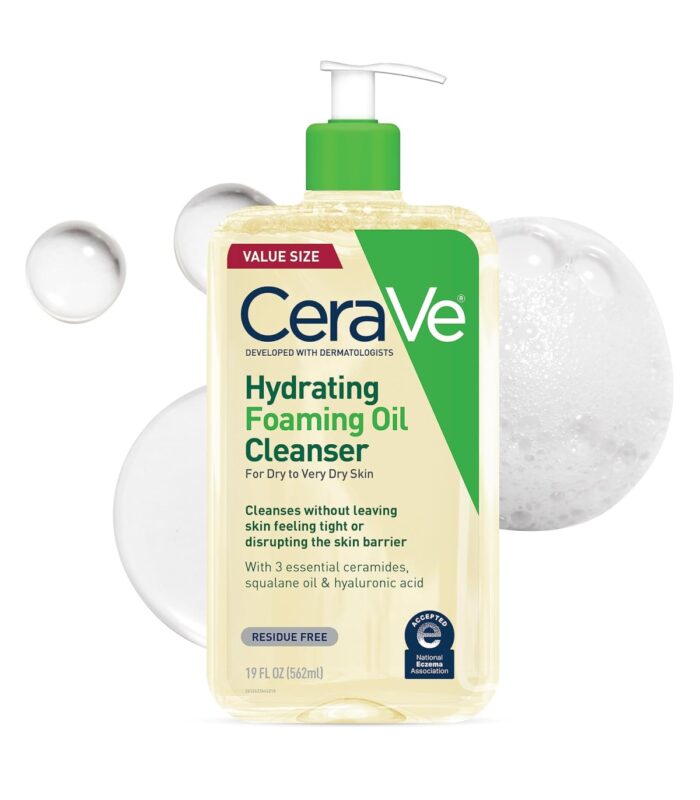 فوم شستشوی روغنی سراوی Cerave حاوی آبرسان پوست خشک و خیلی خشک