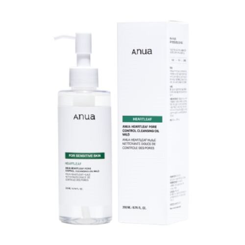 شوینده روغنی کنترل منافذ و تسکین دهنده آنوا مخصوص پوست های حساس Anua Heartleaf Pore Control Cleansing Oil Mild
