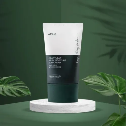 ضدآفتاب مرطوب‌کننده و تسکین‌دهنده آنوا ANUA Heartleaf Silky Moisture Sun Cream