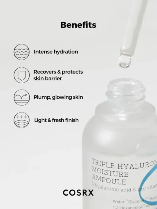 آمپول مرطوب کننده هیالورونیک تریپل Cosrx Hydrium 40ml